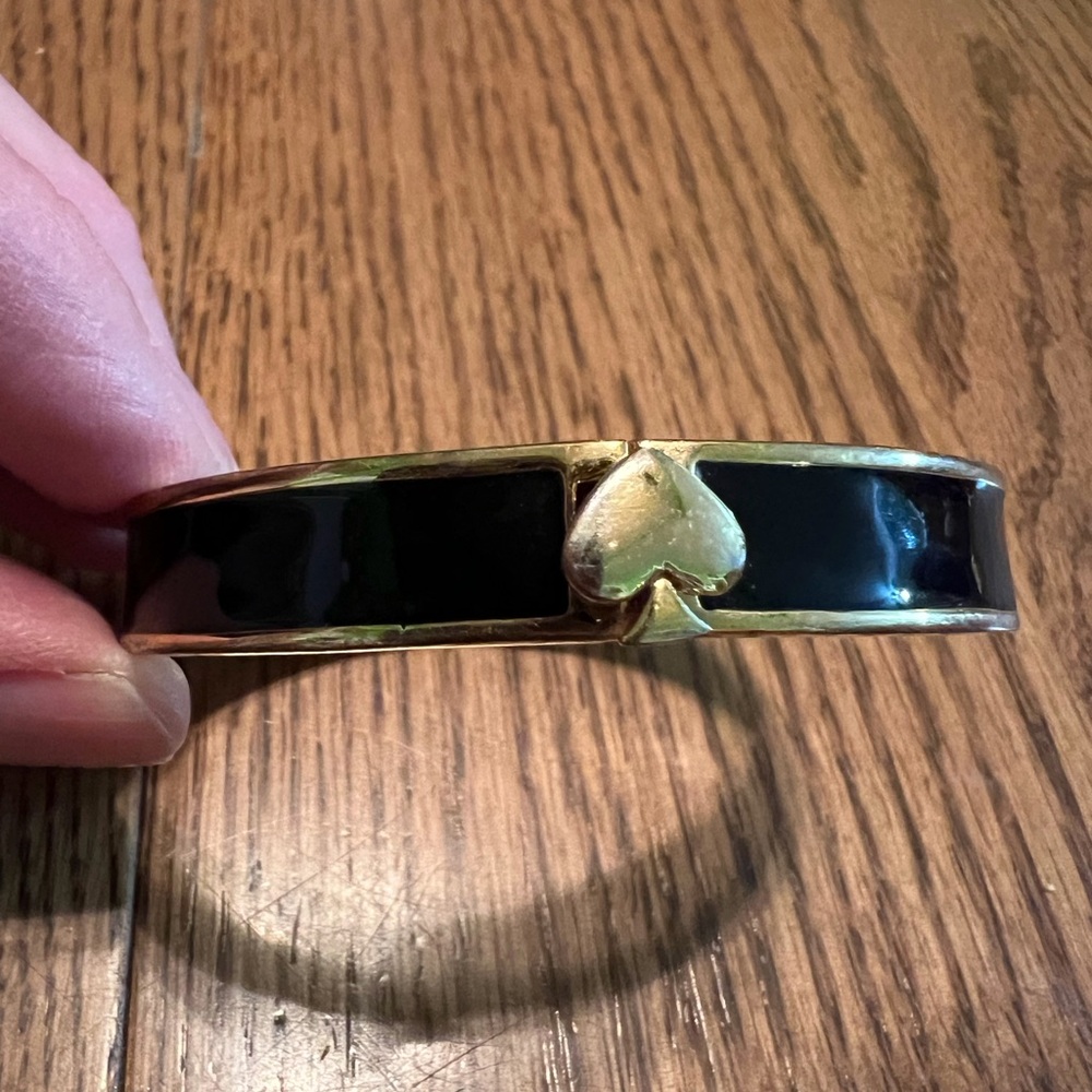 Kate Spade, Live Colorfully Black enamel Bracelet Bangle